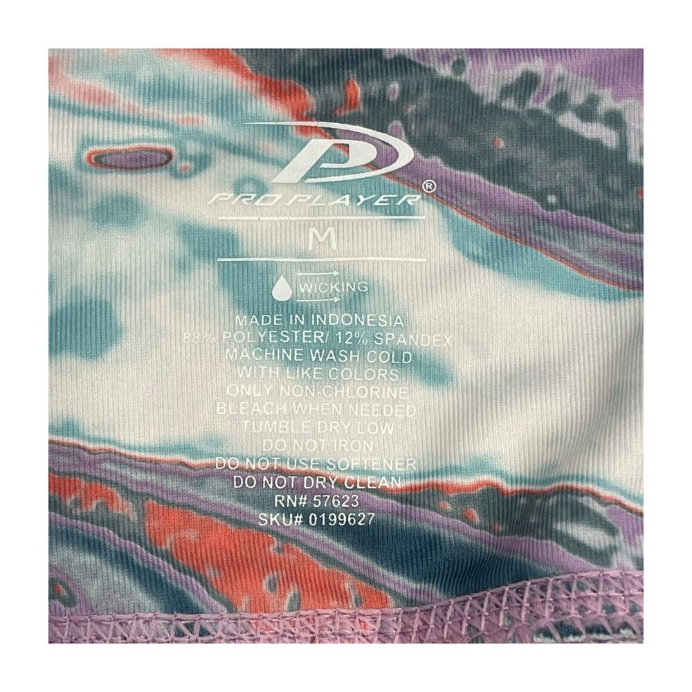 Pro-player Capri Leggings Women's Medium Multicolor Tie-Dye Stretch Performance - Picture 3 of 6